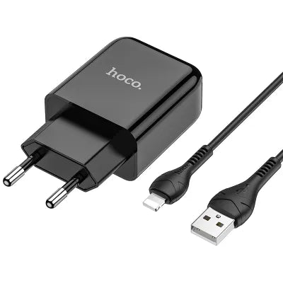caricabatterie da muro USB HOCO + cavo per Lightning 8 pin N2 Vigour