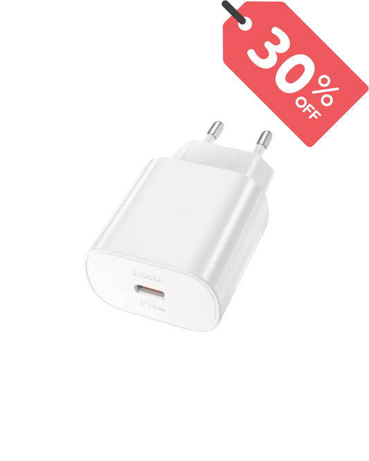 Caricabatterie da rete HOCO Type C Power Delivery PD 25W QC3.0 Jetta N22 bianco.
