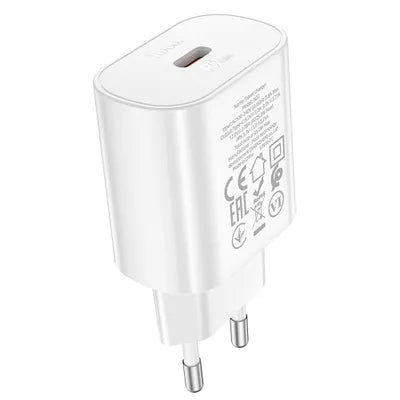 Caricabatterie da rete HOCO Type C Power Delivery PD 25W QC3.0 Jetta N22 bianco.