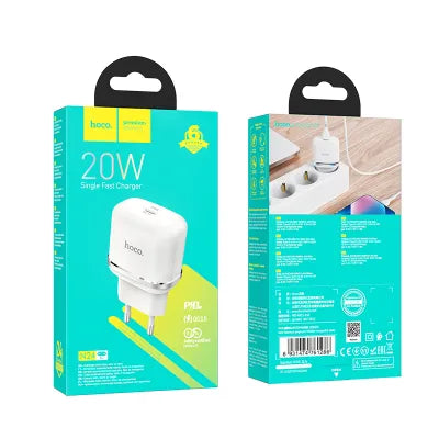 Caricabatterie HOCO Tipo C PD QC3.0 20W N24 bianco