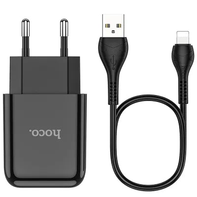 caricabatterie da muro USB HOCO + cavo per Lightning 8 pin N2 Vigour