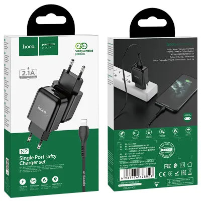 caricabatterie da muro USB HOCO + cavo per Lightning 8 pin N2 Vigour