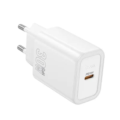 Caricabatterie per telefono Hoco USB C QC PD 30W N62 bianco