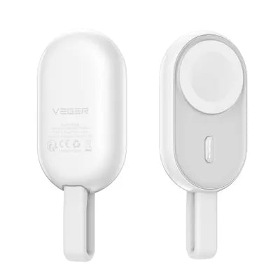 VEGER powerbank 1200 mAh per orologio compatibile con Apple Watch Pomme (W0102) bianco