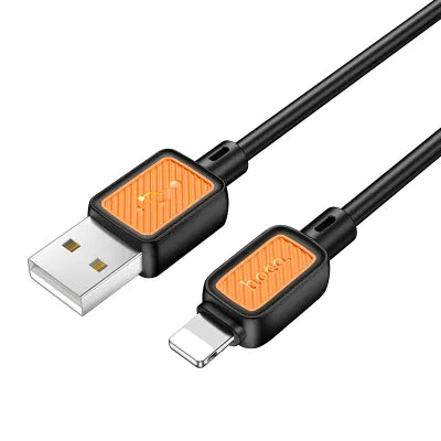 Hoco X108 – Cavo USB-A a Lightning 1m in Silicone, Ricarica Rapida 2.4A e Trasferimento Dati