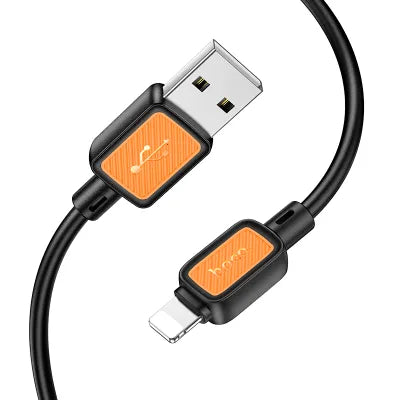 Hoco X108 – Cavo USB-A a Lightning 1m in Silicone, Ricarica Rapida 2.4A e Trasferimento Dati