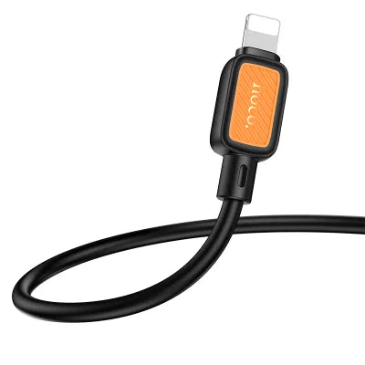 Hoco X108 – Cavo USB-A a Lightning 1m in Silicone, Ricarica Rapida 2.4A e Trasferimento Dati