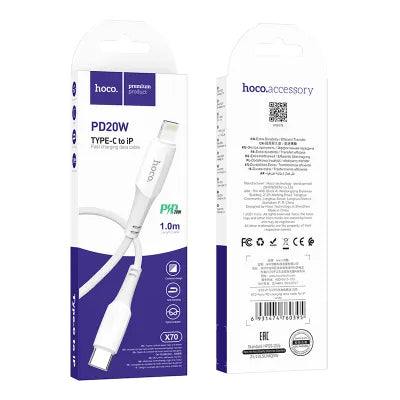 Cavo USB C a Lightning Hoco PD 3A 20W 1m X70