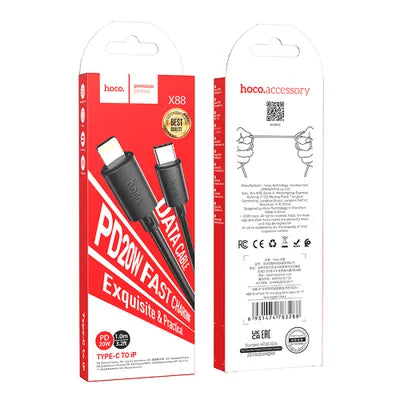 HOCO Cavo Type C e iPhone Lightning 8-pin Power Delivery 20W Gratifed X88 bianco