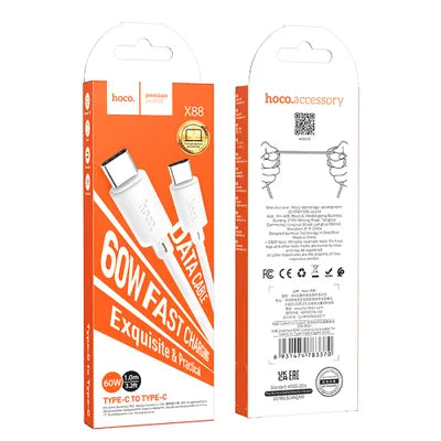 HOCO Cavo Tipo C e Tipo C Power Delivery 60W Gratifed X88