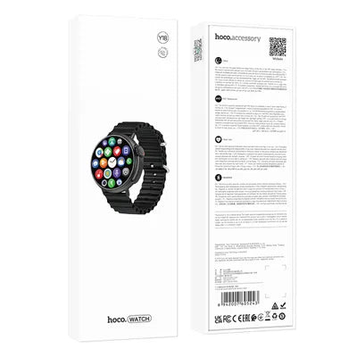 Hoco Smartwatch 1.52" TFT IP67 con funzione Talk Y18 Nero